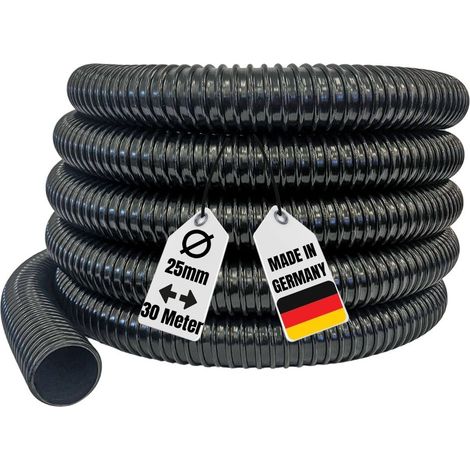 Teichschlauch 30 Meter Länge 25 mm 1" schwarz Top Qualität Spiralschlauch