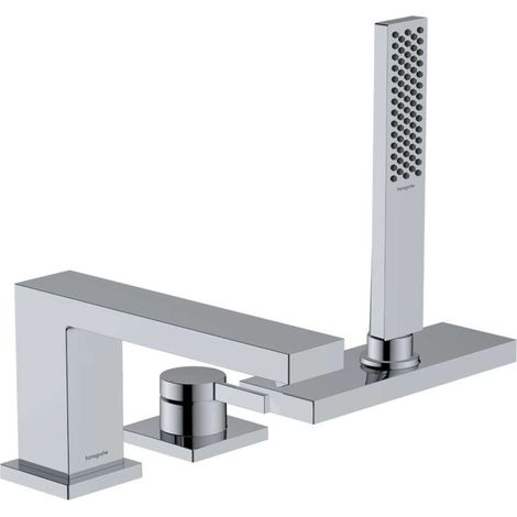 Hansgrohe Tecturis E - Badewannenarmatur für Wannenrand, 3-Loch-Montage, sBox, Chrom 73443000