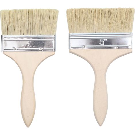 Set mit 3 x 2 Seidenpinseln, 10,5 cm x 21 cm/12,5 cm x 21,5 cm, flache Pinsel, Malerpinsel, Wandmalpinsel, für Ölmalerei, Beize, Lack, für große Flächen