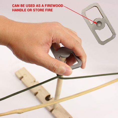 Feuerstarter-Set aus Kohlenstoffstahl für den Außenbereich, primitiver Feuerstarter, Camping-Feuerstarter, Überlebenswerkzeug (1/5)