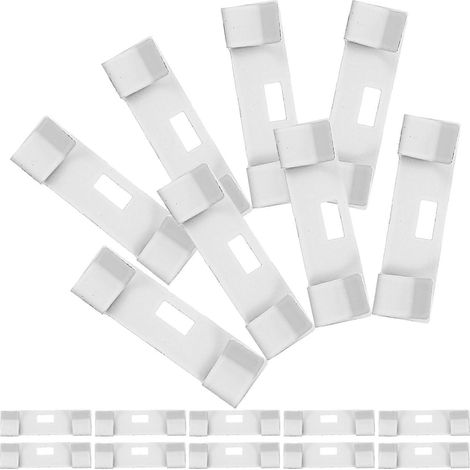 Pattes de réparation blanches pour stores verticaux, en métal, compatibles avec une utilisation en cuisine (20 pièces). (1/5)