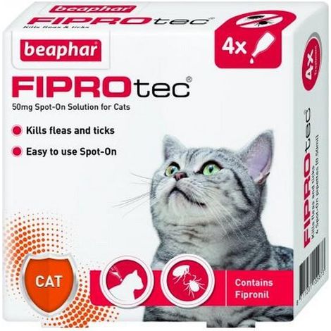 Beaphar Fiprotec Spot On Cat 50mg (4 Pipettes) - 260697 (1/2)
