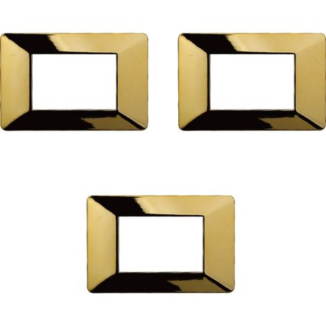 gloca Placche Plastica Compatibili Plana (3 Pezzi Oro lucido, 3 Posti) (1/4)