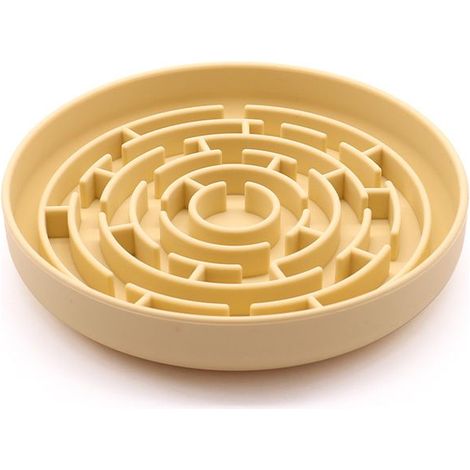 Bol Alimentation Lent pour Chien et Chat en Silicone, Gamelle Anti-Glouton Bol antidérapant Mangeoire Slow Feed Animaux, Bol d'alimentation Lente et Saine, Facile à Nettoyer (1/4)