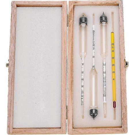 Lot de 3 alcoomètres avec thermomètre et hydromètre (1/5)