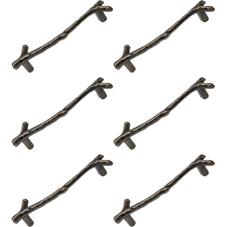 Schubladengriffe in Astform – Zinklegierung – Vintage – Für Küchen- und Badezimmermöbel – 6 Stück (1/5)