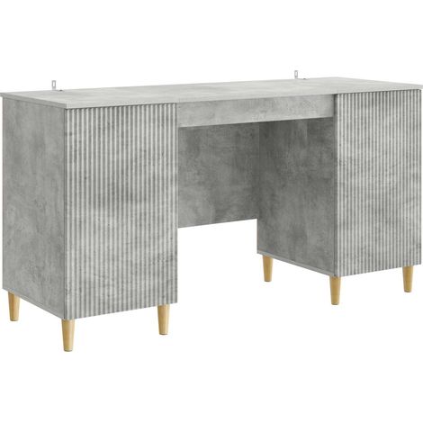 Scrivania con lo scaffale Grigio Cemento 142,5 x 50 x 75 cm vidaXL