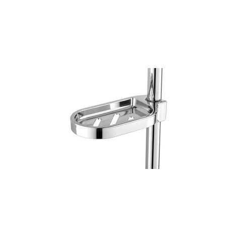 Estante para ducha sin necesidad de taladrar, jabonera para barra de ducha para baño (diámetro del orificio de instalación: 25 mm)