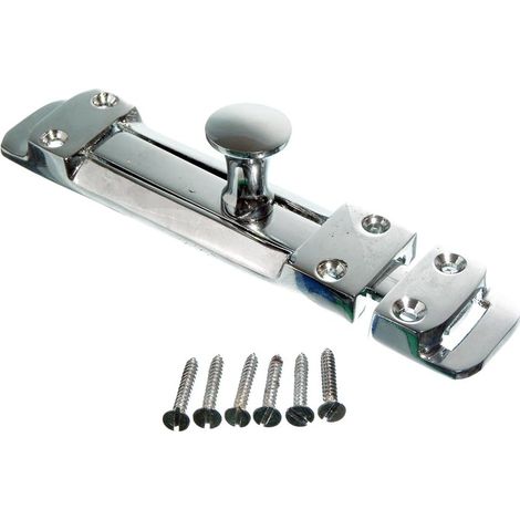 One Stop DIY Lot de 2 verrous de sécurité en laiton chromé avec vis 100 mm