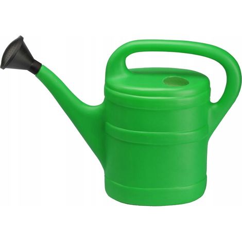 Regadera de jardín con colador de plástico de 5 litros.