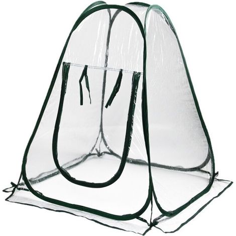 Mini Serre de Jardin Pop-up en PVC Transparent pour Hivernage Plante Exterieur en Pot, Fleurs - 70 x 70 x 80 cm (1/4)