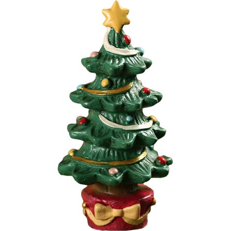 Décoration de paysage de Noël, boîte cadeau sapin en résine pour aquarium ornement de fête