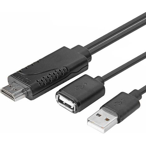 Câble adaptateur USB femelle vers HDMI mâle compatible (1/3)
