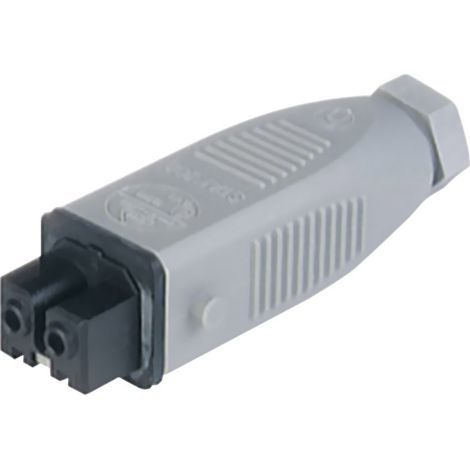 Hirschmann 932 037-106-1 Netz-Steckverbinder STAK Buchse, gerade Gesamtpolzahl: 2 + PE 16 A Grau 1 S