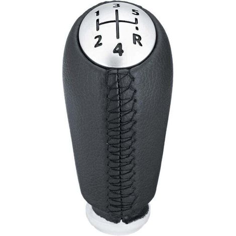 Pommeaux de leviers de vitesse manuel 5 vitesses pour Renault Clio III 2005-09, Megane 2 Laguna 2 2003-09, Clio 4 2012-19 Noir Cuir, avec Adaptateur