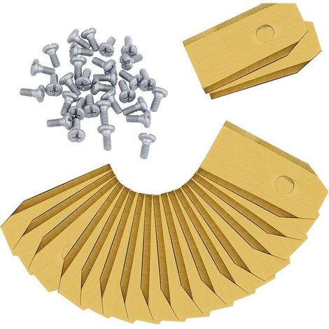 Lot de 30 lames de tondeuse à gazon robotisée en titane pour toutes les tondeuses à gazon robustes Husqvarna Gardena Yard Force Automower (1/5)