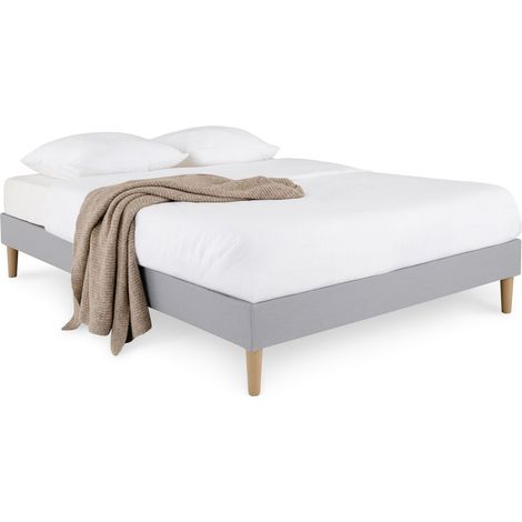 Sommier tapissier QUIMPER Gris 140x190 cm