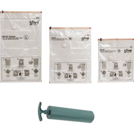 Sacchetti compressibili airless trasparenti con pompa - 5five (1/5)