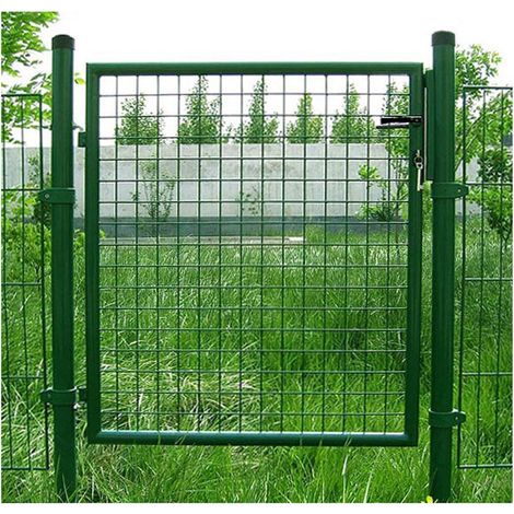 Cancello verde battente singolo giardino proland 100x100 cm