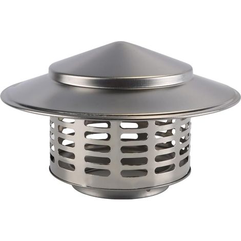 Capuchon De Toit En Acier Inoxydable Pour Cheminée, Tube De Toit, Hotte D'extraction, Convient Pour Conduit De Fumée De 75 Mm (1/5)