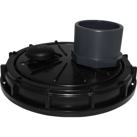 Couvercle diamètre 220 mm avec prise PVC droite 75/90 et évent (1/2)