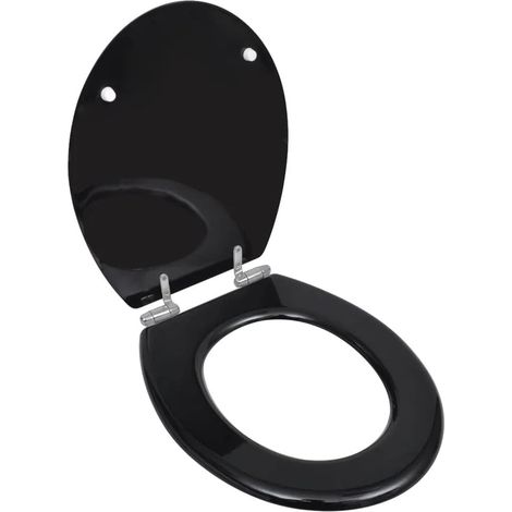 de toilette avec fermeture amortie noir