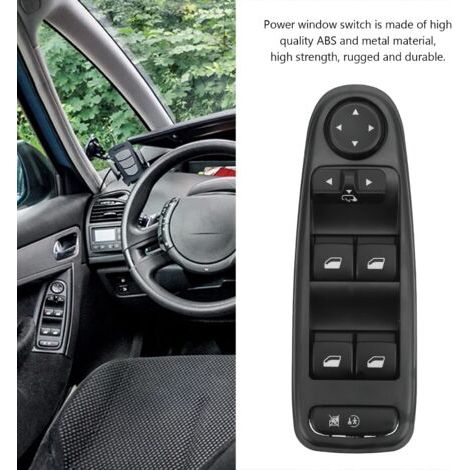Elektrischer Fensterheberschalter, Hauptschalter, Schalter für elektrische Fensterheber 96639383ZD Ersatz für CITROEN C4 GRAND PICASSO (1/5)