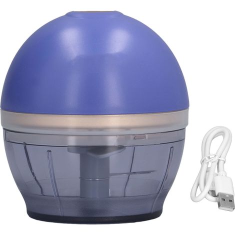 Mixeur électrique sans fil 150ml portable rechargeable USB, broyeur alimentaire étanche design bouton, petit hachoir domestique (1/5)