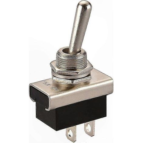 Interrupteur à bascule 12V 25A 2 broches, lot de 2, pour montage sur tableau de bord ou panneau, avec fonction marche/arrêt. (1/4)