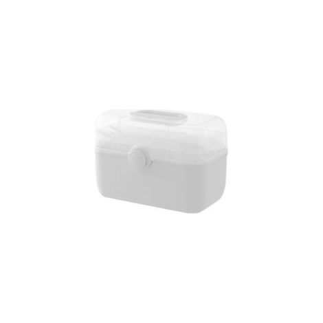 Boîte à pharmacie en plastique multicouche – Grande capacité – Blanc nacré – Avec boîtes amovibles (1/3)