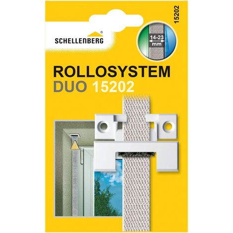 Schellenberg 15202 Guida Duo angolare, con Guarnizione a Spazzola, 14mm Mini e 18-23 mm (Sistema Maxi) di Larghezza, Senza Rimuovere la Cinghia tapparella, Bianco (1/4)