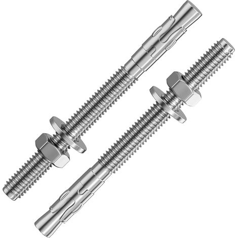 Lot de 10 chevilles lourdes M8x100mm acier inoxydable A2 cheville à expansion béton (1/5)