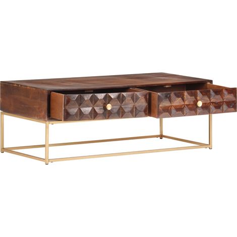 Maison Exclusive - Couchtisch 112x50x40 cm Massivholz Mango