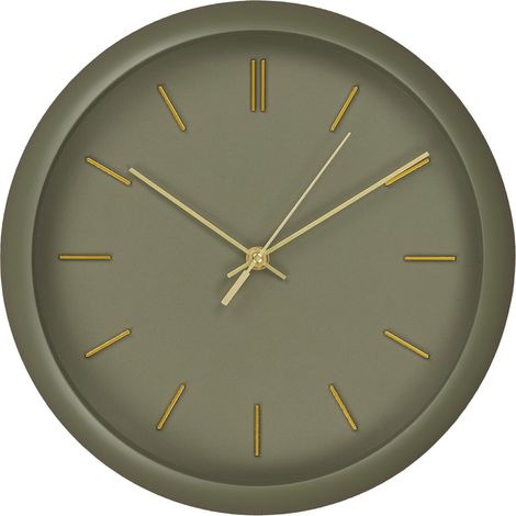Orologio da parete Rossano verde con movimento silenzioso ø30 cm