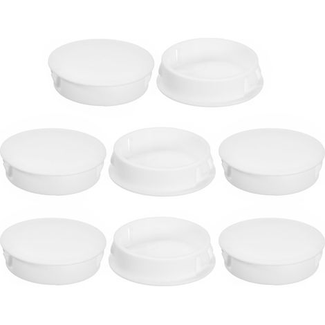 8Pcs Bouchon de Trou en Nylon, 37.5-38mm Diamètre de Trou Bouchon d'étanchéité Rond Souple et Flexible de Verrouillage Bouchons en Caoutchouc pour Bouteille, Tuyaux, Cuisine, Blanc (1/5)