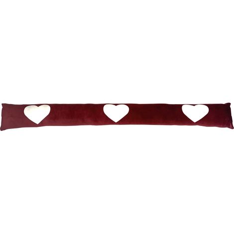 TrendLine Zugluftstopper Herzen dunkelrot 92 x 10 cm