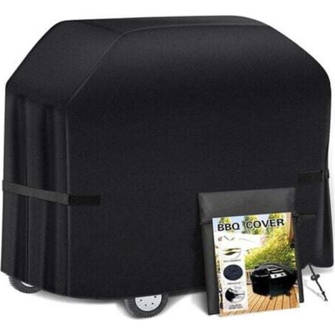 Barbecue cover 100 x 60 x 150 cm, waterproof barbecue cover, UV-resistant gas barbecue cover, durable and practical, tear-resistant, black (1/4)
