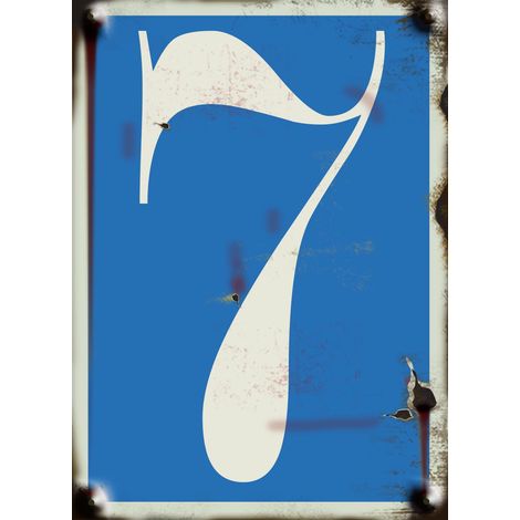 N°7 - vintage souple adhésif fond bleu - 4004679