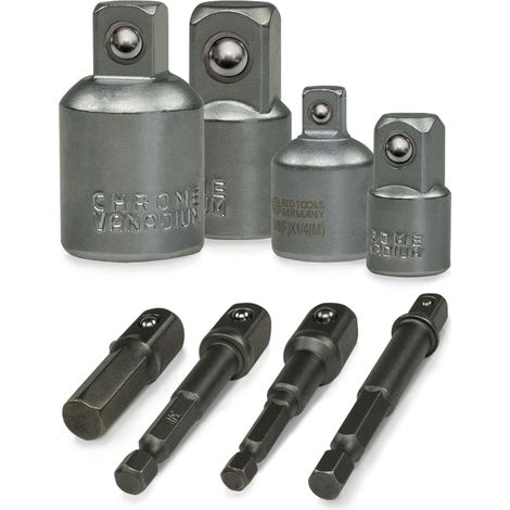 Lot de 8 adaptateurs de douille pour visseuse sans fil et adaptateur combiné pour cliquet (1/5)