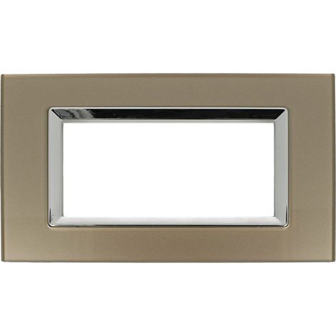 Placca Elegance 506 6M Moduli Bronzo Compatibile Bticino Matix