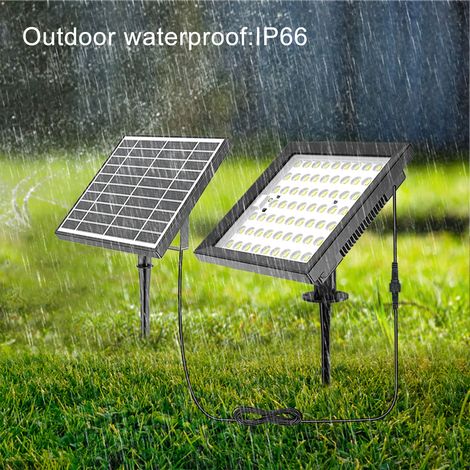 Eosnow Neoglint Applique murale à énergie solaire pour pelouse, intérieur et extérieur, 124 LED avec télécommande, étanche IP66, pour hangar, garage, grange, balcon, tonnelle, porche, patio, 1 paquet (1/5)