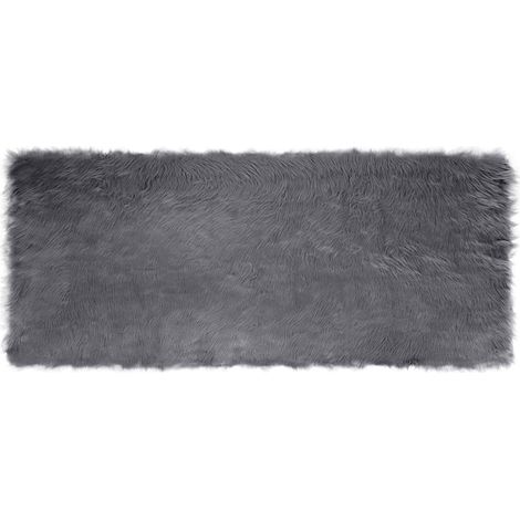 Maison Exclusive - Alfombra de de oveja sintética TAFALLA Gris an