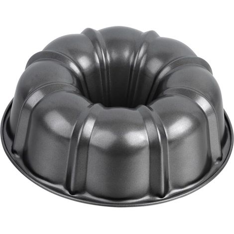 Moule à gâteau rond antiadhésif gris foncé de 26 cm avec tubes cannelés (1/5)