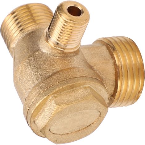 Clapet anti-retour en laiton, raccord fileté unidirectionnel, accessoires pour pompe à air, 1/2 x 3/8 x 10 (1/5)