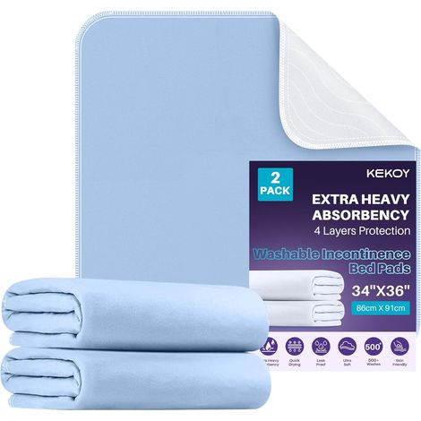 Washable Incontinence Mattress Protector Adult, 2 Pack, 86 x 91 cm (1/5)