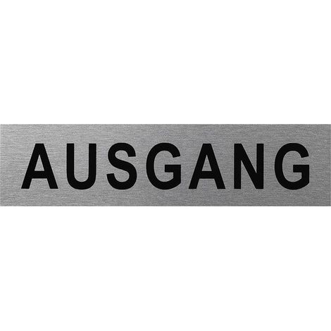 Plaque de porte en aluminium " Ausgang " 160x40mm