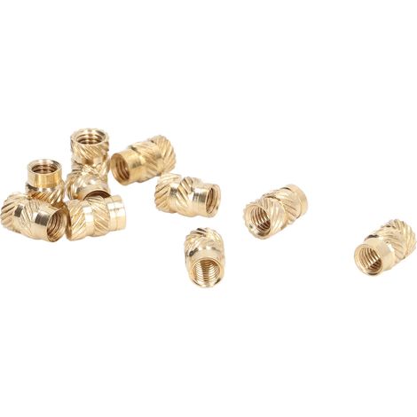 100 inserts filetés moletés en laiton résistants à l'usure, anticorrosion et sans bavures pour imprimante 3D M3x4x4,2 (1/5)