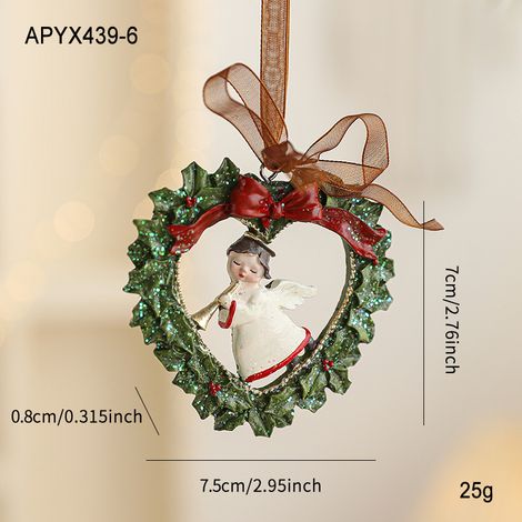 Décoration de Noël en résine peinte, suspension pour sapin avec cloche rétro en relief, ornement coloré style cartoon, accessoire festif pour maison et fête (1/5)