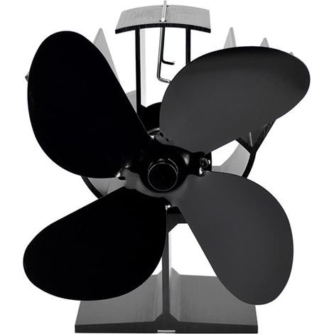 Accessoire de cheminée et poêle, Ventilateur Poele à Bois 6 Pales, Ventilateur de Poêle avec Thermomètre, Ventilateur de Cheminée Alimenté Par la Chaleur pour Poêle à Bois/Cheminée/Gaz/Bûche/Poêle à G (1/5)