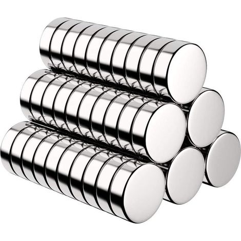 Lot de 60 aimants ronds en néodyme 10x3mm – Force de traction 0,8 kg – Boîte de rangement incluse – Pour surfaces métalliques - Incluse-10X3Mm (1/5)